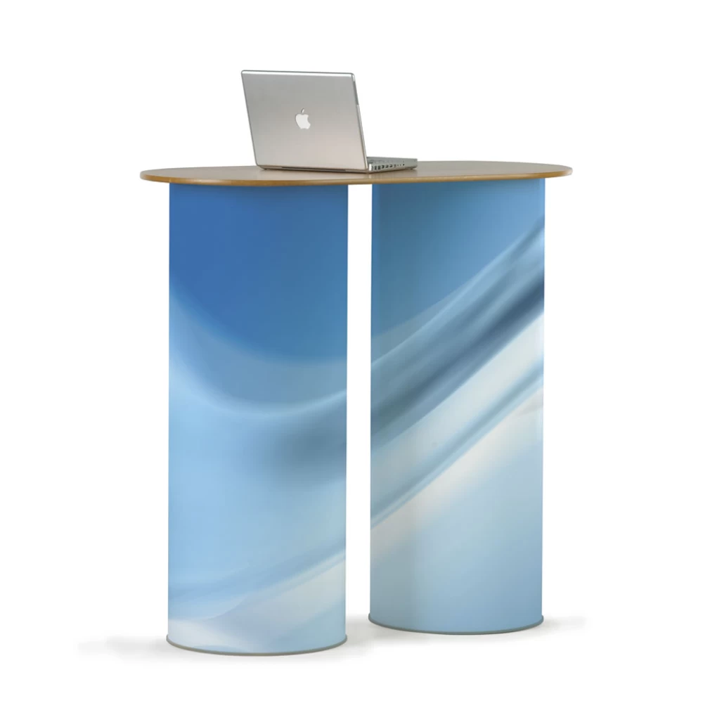1000mm High Display Plinth/Graphic Wrap Ready Double Column 83004