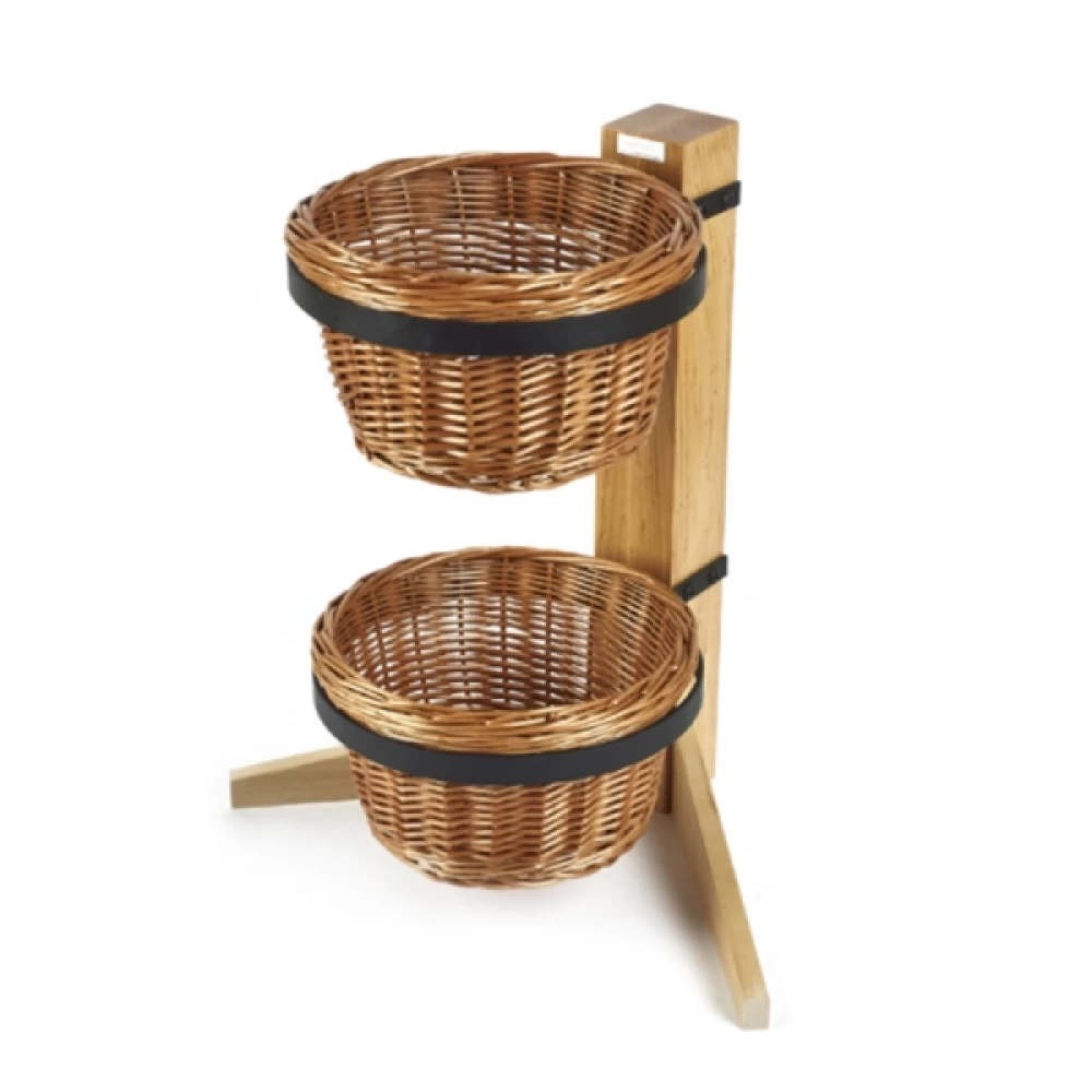 2 Tier Stand With Round Baskets 95344