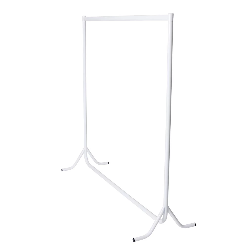 4ft White Gloss Clothes Rack 20083