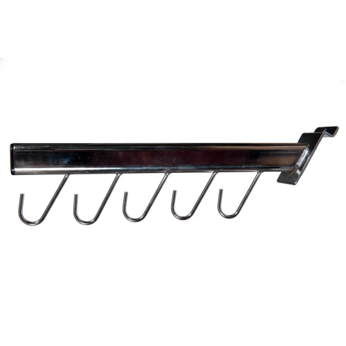 5 Sloping Hook Chrome Arm Slatwall 35016