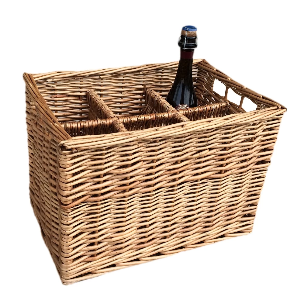 6 Bottle Willow Crate - 95348