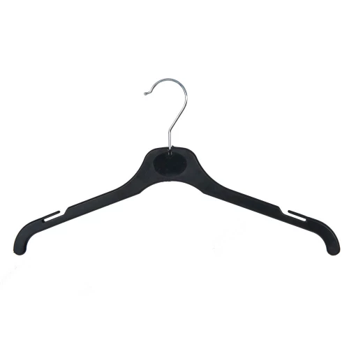 Black Child Tops Hangers with notches 30cm 51018
