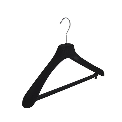 Black Flocked Suit Hangers 42cm (Box of 40) 56031