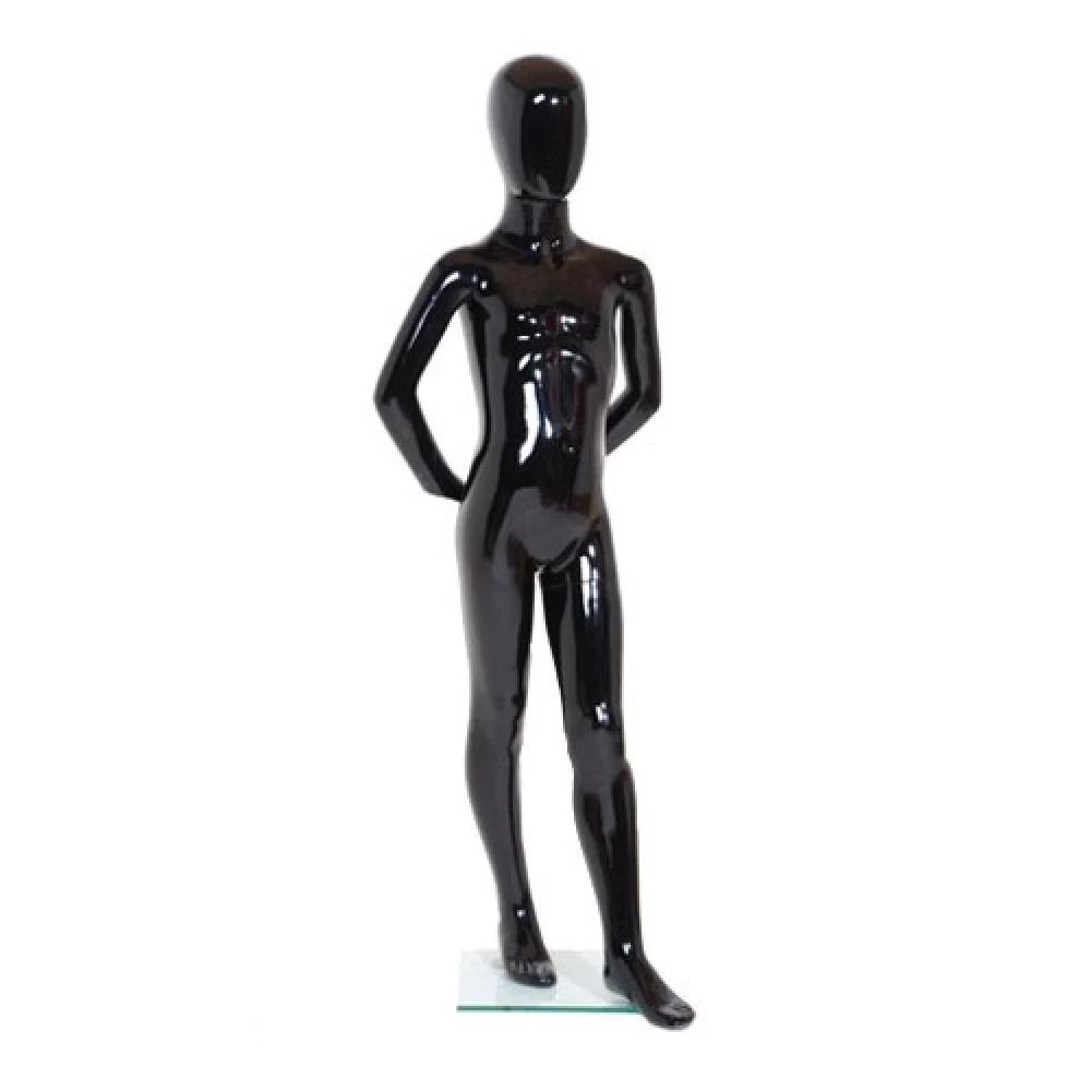 Black Gloss - Arms Behind Back Child Mannequin 9 Yrs 72210