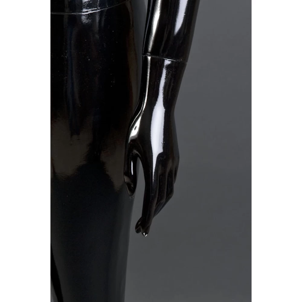 Black Gloss Female Mannequin - Hands at Side, Straight Stance  71102