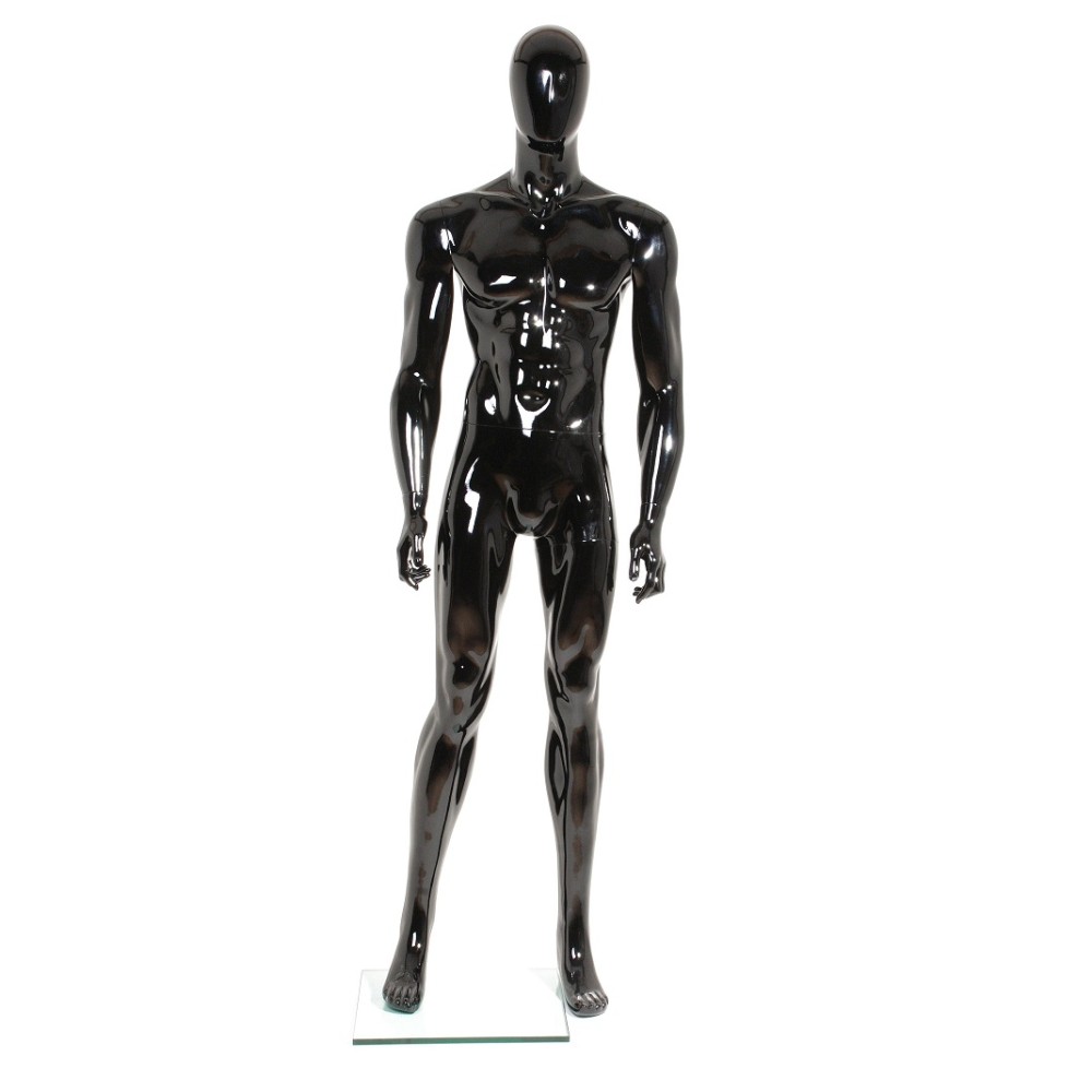 Abstract Male Mannequin Black Gloss Mannequins 0078