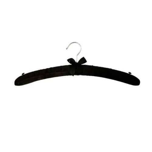 Black Satin Padded Lingerie Hangers 43cm (Box of 100) 56030