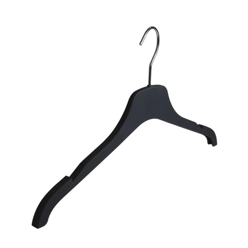 Black Soft Rubber Tops Hanger 42cm (Box of 50) 56036