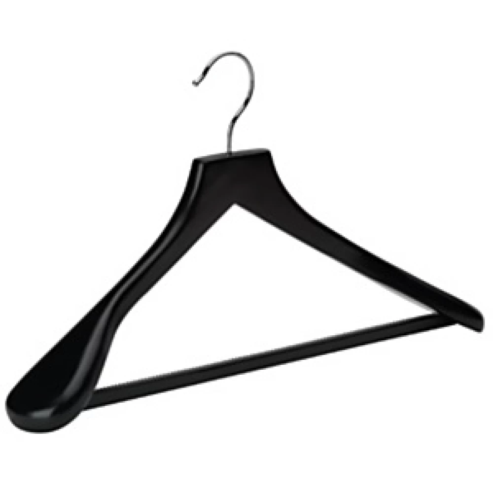 Black Wooden Suit Hanger 46cm (Box of 24) 52008