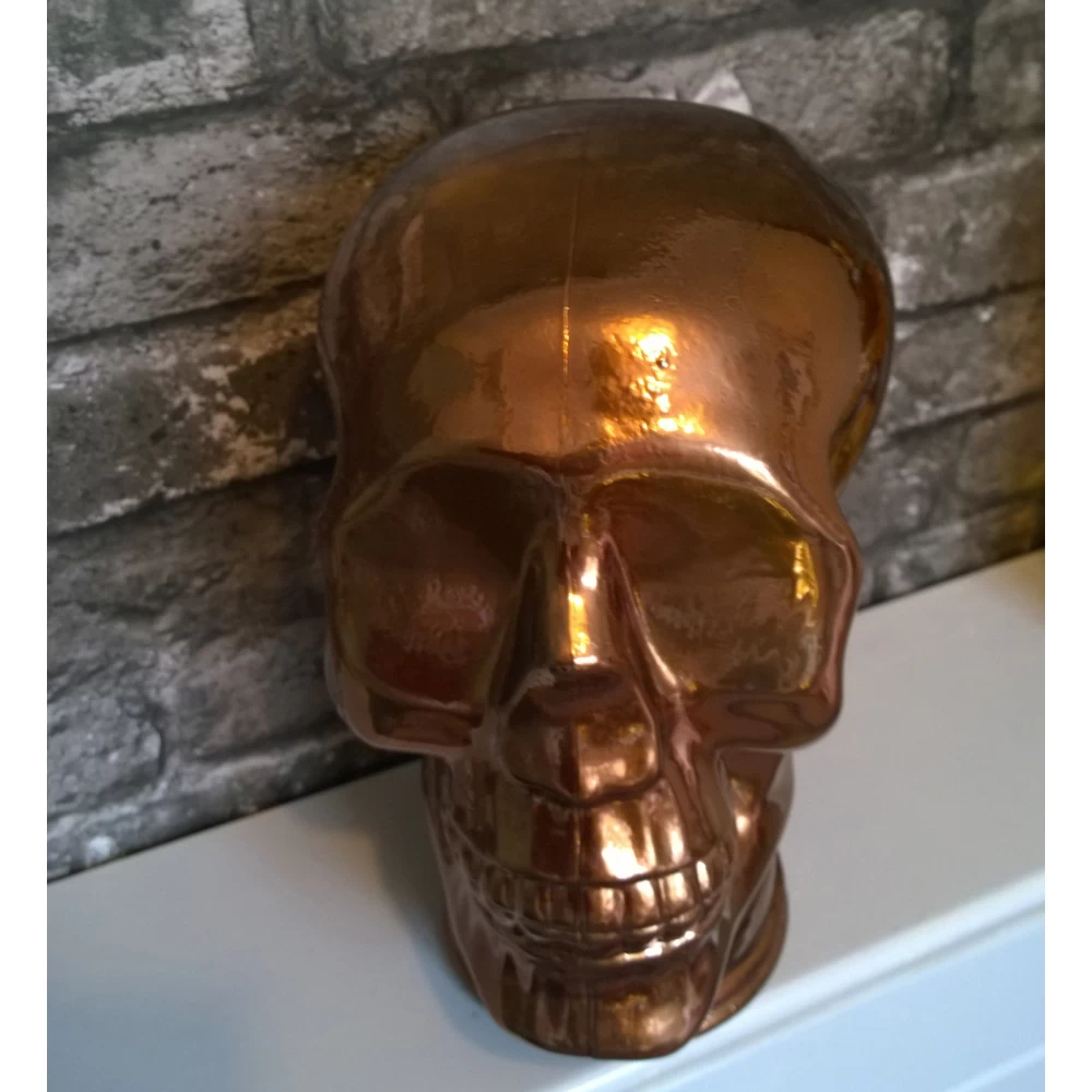 Bronze Glass Skull - 77326