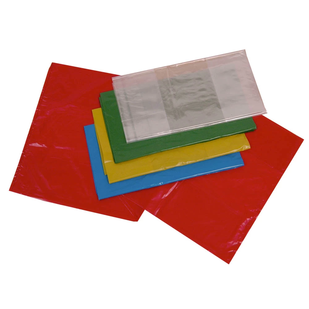 Burgundy Plastic Carrier Bags / Polythene Carrier Bags 15 Inch x 18 Inch + 3 18328