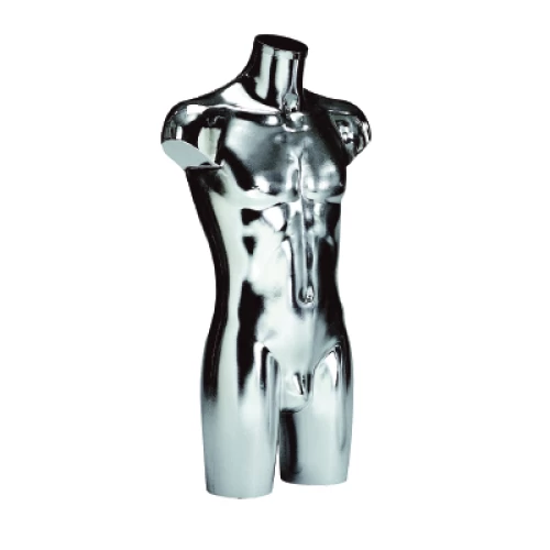 Chrome Male Bust Form Without Stand 76110