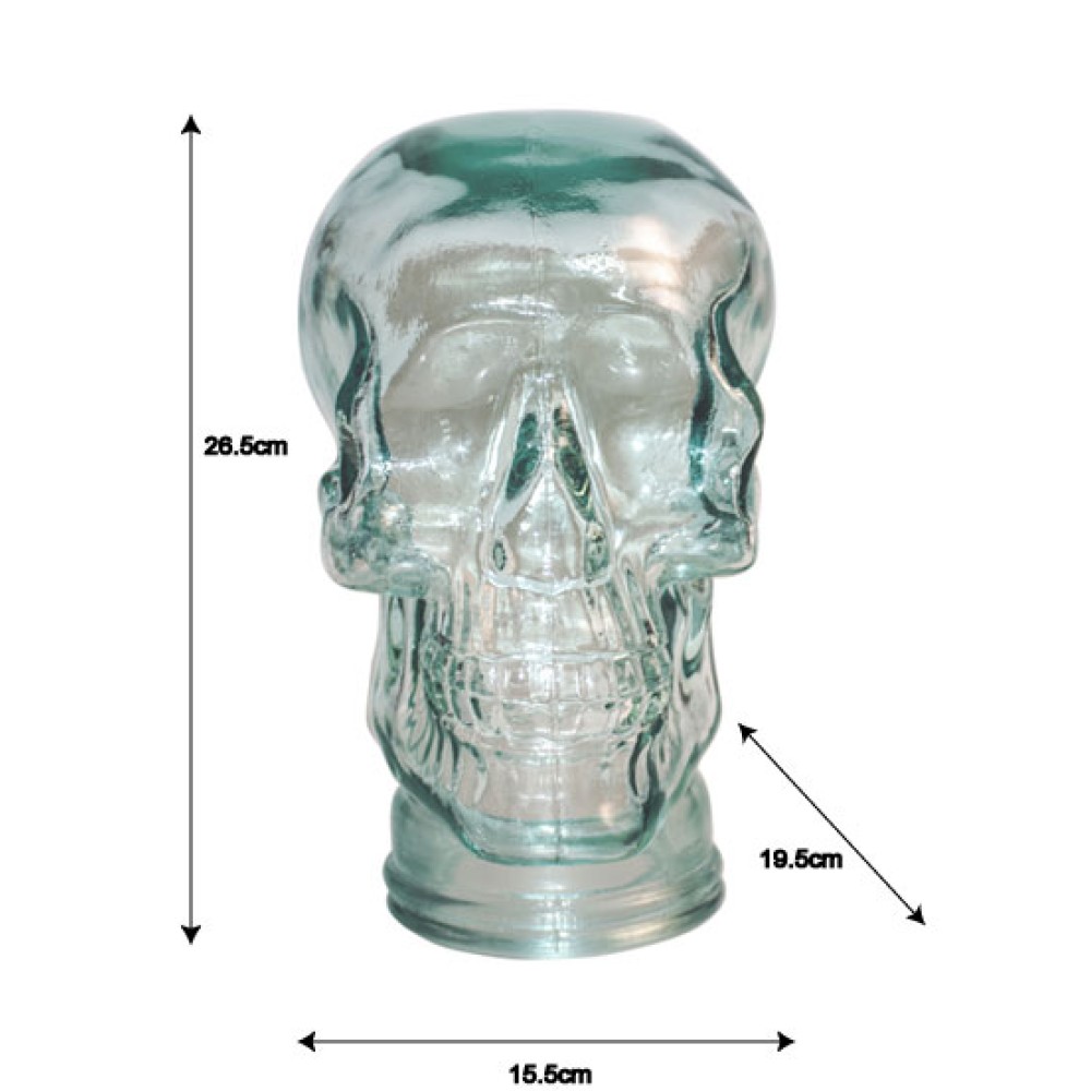Clear Glass Skull Display Heads UK Polystyrene Head