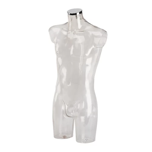 Clear Male Bust Form Without Stand 76106