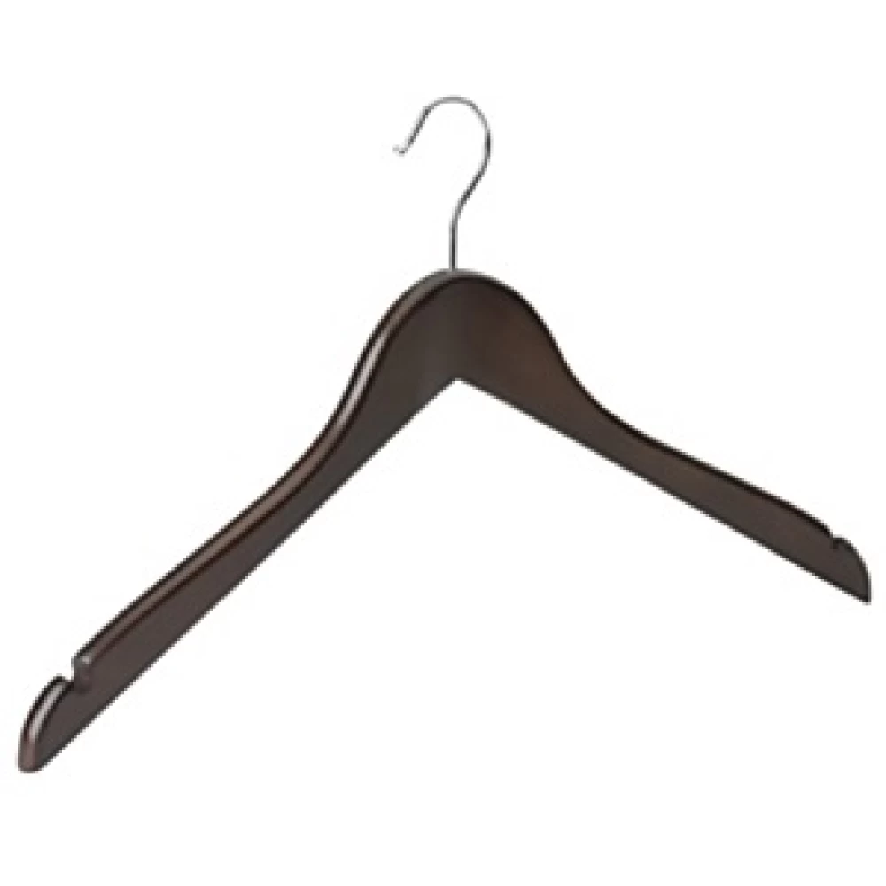 Dark Wooden Wishbone Hangers 43cm (Box of 50) 52006