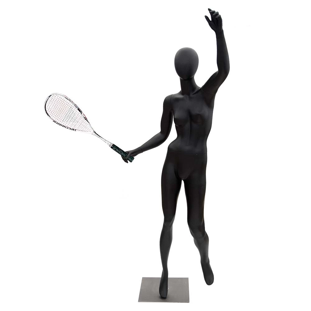 Female Black Matt Tennis Mannequin 74212