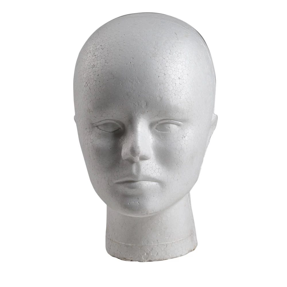 Female Black or White Polystyrene Head  77317