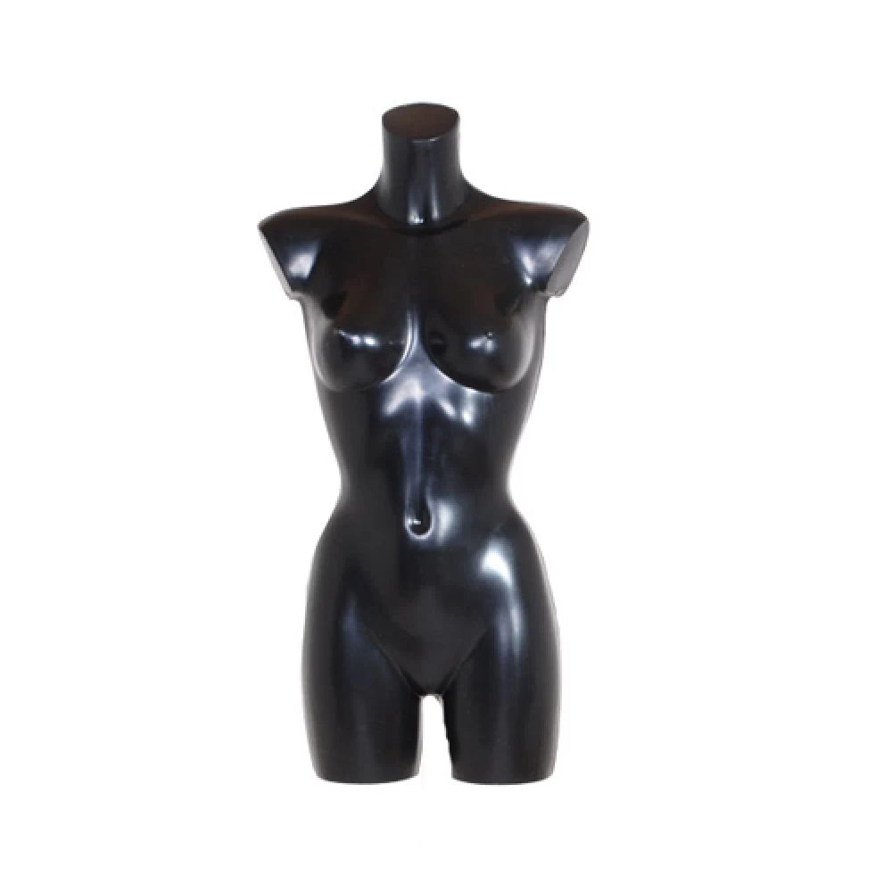 Female Black Plastic Torso Mannequin 77022