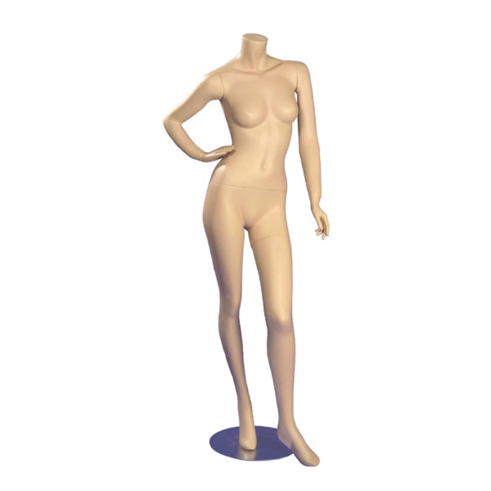 Female Headless Flesh Tone Mannequin - One Hand On Hip 71306