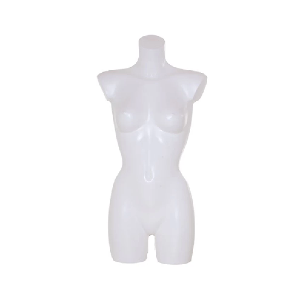 Female White Plastic Torso Mannequin 77021