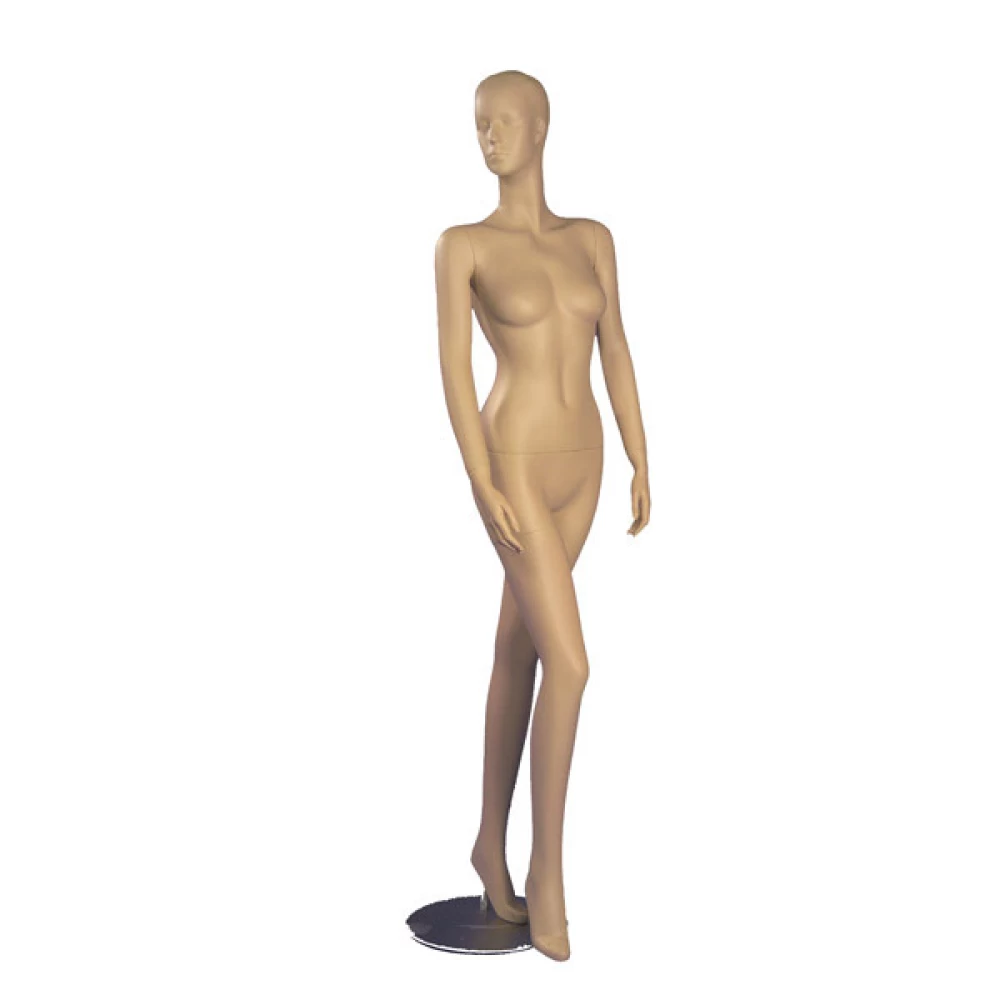 Flesh Tone Female Mannequin - Hands at Side, Head Off Centre  71413