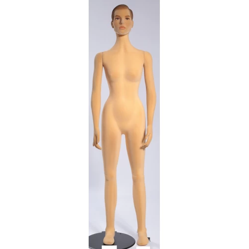 Flocked Natural Flexible Mannequin With Features & Make Up - 73202