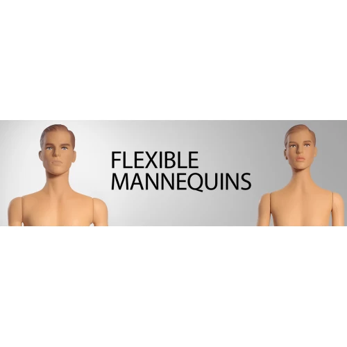 Flocked Natural & Make Up Flexible Mannequin With Features - 73102