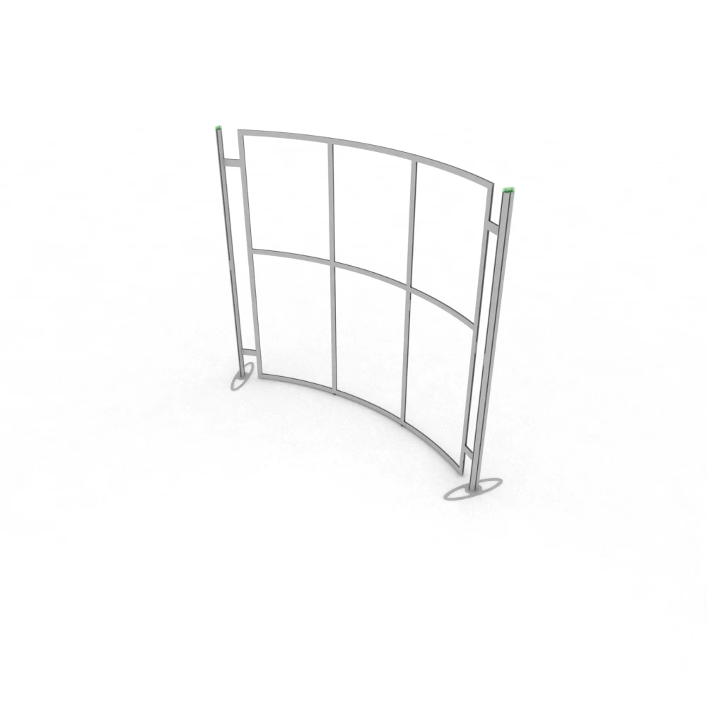 Free Standing Curved Modular Display Stand - 2000mm (H) x 2050mm (W) 84211