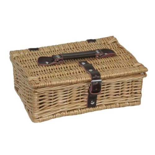 Full Buff 12 Inch Willow Hand Crafted Storage Hamper 95206
