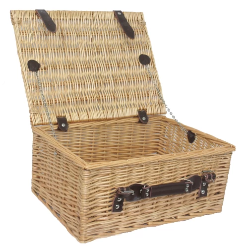 Full Buff 16 Inch Willow Hand Crafted Storage Hamper