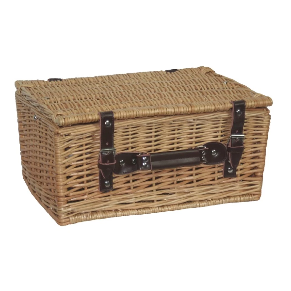 Full Buff 16 Inch Willow Hand Crafted Storage Hamper 95208