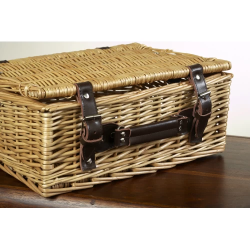 Full Buff 18 Inch Willow Hand Crafted Storage Hamper