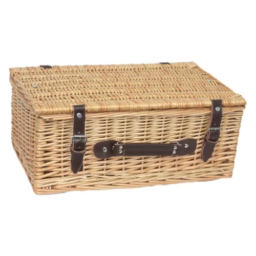 Full Buff 18 Inch Willow Hand Crafted Storage Hamper 95209