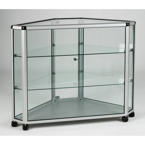 Full Glass Display Corner Counter 810mm 26011