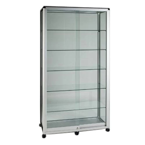 Full Glass Wide Display Showcase With Spotlights 27002