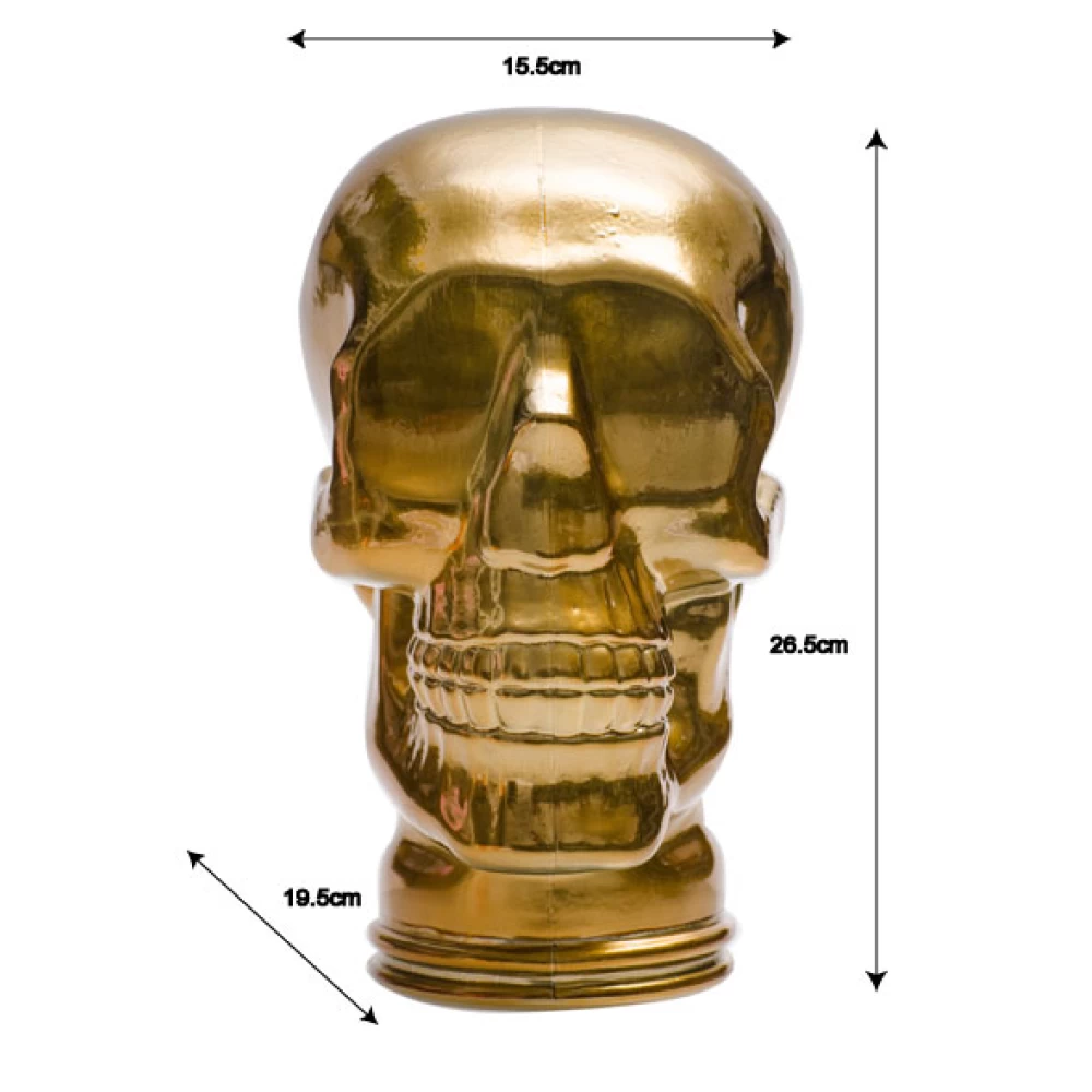 Gold Glass Skull - 77325