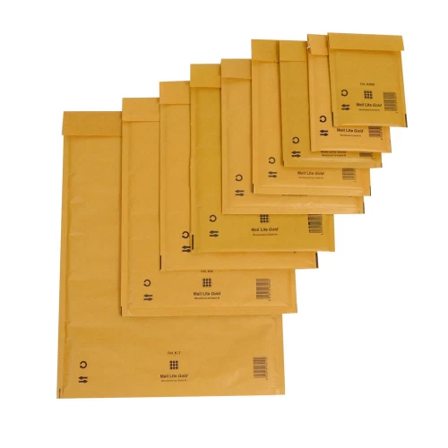 Gold Self Adhesive Postal Jiffy Bags (A6 - 120mm x 210mm, 100 Box) 18543