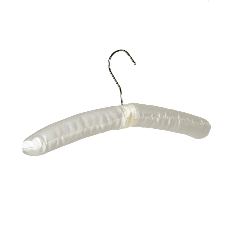 Ivory Shaped Satin Covered Padded Hangers (Box of 36) 56014