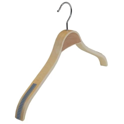 Laminated Wooden Jacket Hangers With Rubber Insert 42cm (Box of 60) 51067