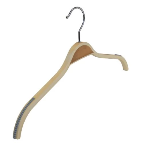 Laminated Wooden Tops Hangers With Rubber Insert 42cm (Box of 100) 51065