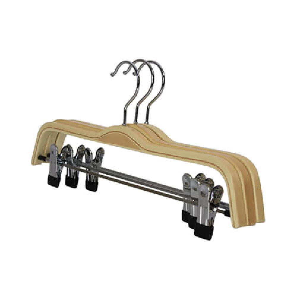 Laminated Wooden Trouser Clip Hangers 37cm (Box of 100) - 51068