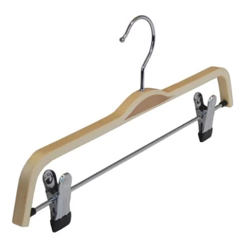 Laminated Wooden Trouser Clip Hangers 37cm (Box of 100) 51068
