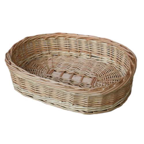 Large Flat Oval Full Buff Willow Packing Tray x 10 95308