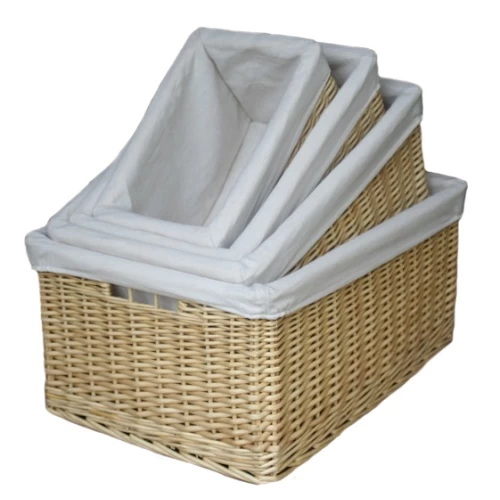 Lined Storage Baskets Set Of Four 95324