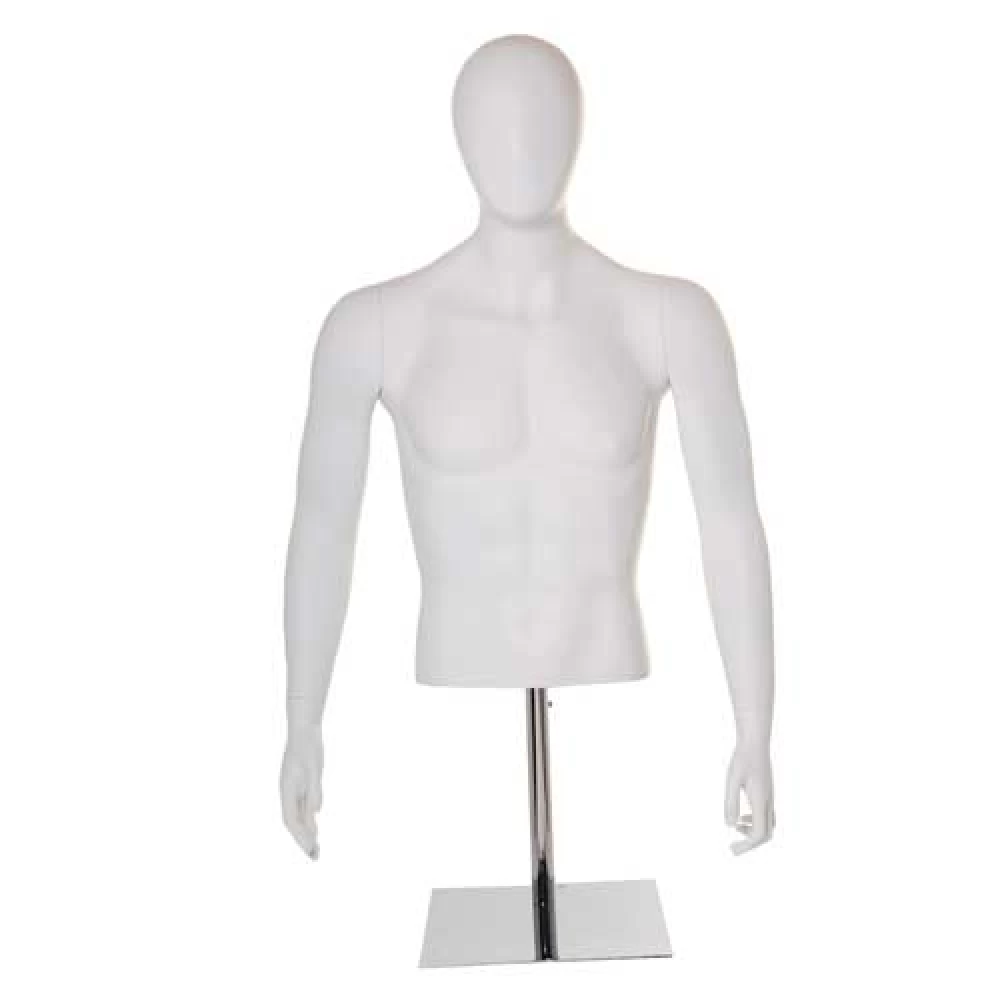 Male Abstract Head Fibre Glass Torso With Stand 77009