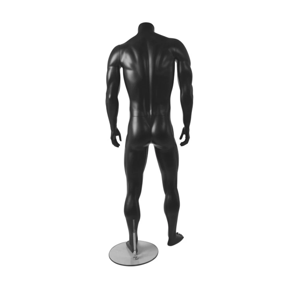 Male Black Athletic Muscular Mannequin - 74118