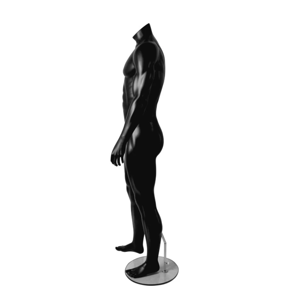 Male Black Athletic Muscular Mannequin - 74118