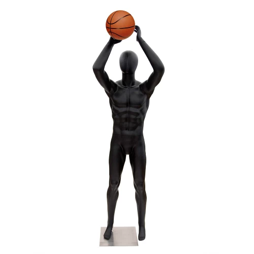 Male Black Matt Basketball Mannequin 74116