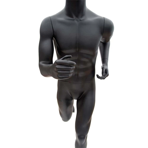 Male Black Matt Running Mannequin 74115