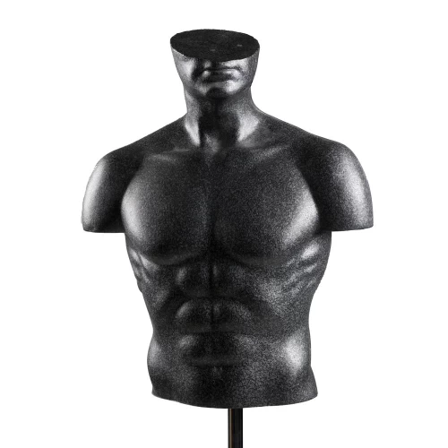 Male Body Form - Black Granite Finish - Stand Included 77106